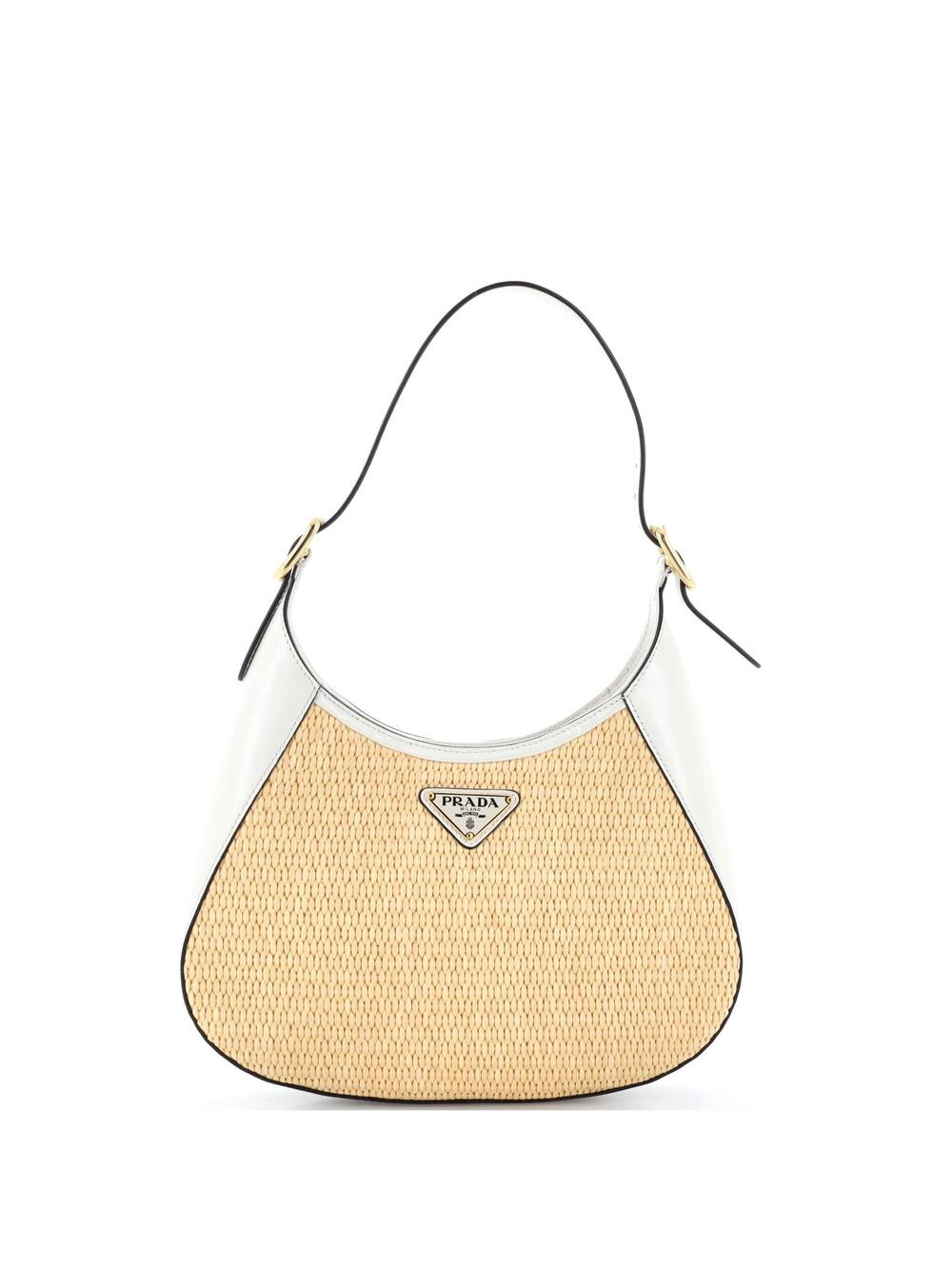 Prada Cleo Shoulder Bag Raffia With #356576P20B